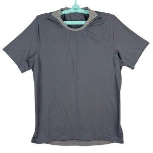 Lululemon Men's Performance Workout Short Sleeve Dark Grey T-Shirt Size M